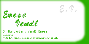 emese vendl business card